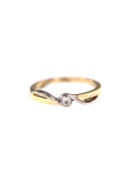 Yellow gold engagement ring...