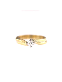 Yellow gold engagement ring with diamond DGBR09-13
