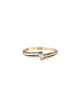 Yellow gold engagement ring with diamond DGBR09-14