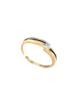 Yellow gold engagement ring with diamond DGBR09-14
