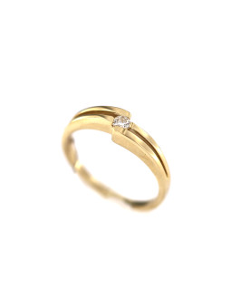 Yellow gold engagement ring with diamond DGBR09-15