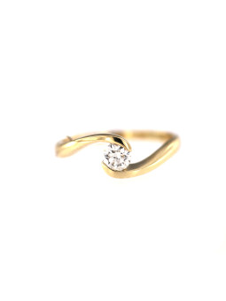 Yellow gold engagement ring...