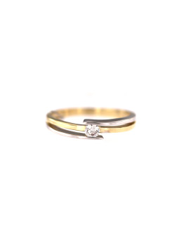 Yellow gold engagement ring with diamond DGBR09-17