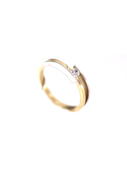 Yellow gold engagement ring with diamond DGBR09-17