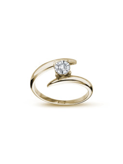 Yellow gold engagement ring with diamond DGBR09-18
