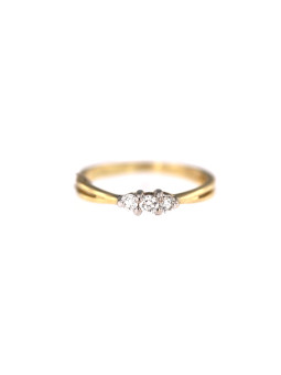 Yellow gold engagement ring...