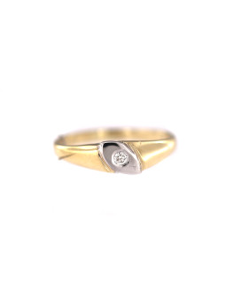Yellow gold ring with diamond DGBR05-27