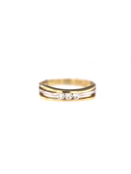 Yellow gold ring with diamond DGBR08-17