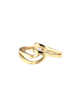 Yellow gold ring with diamonds DGBR11-22
