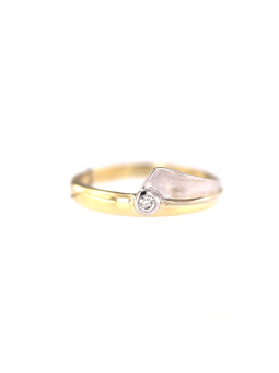 Yellow gold ring with diamonds DGBR11-23