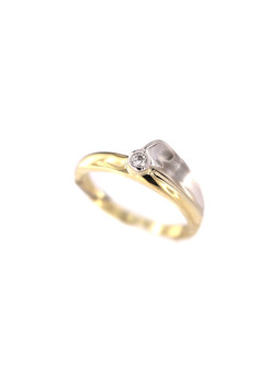 Yellow gold ring with diamonds DGBR11-23