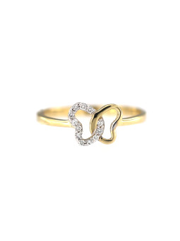Yellow gold ring with diamonds DGBR11-24