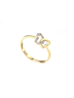 Yellow gold ring with diamonds DGBR11-24