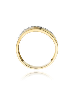 Yellow gold ring with diamonds DGBR11-27