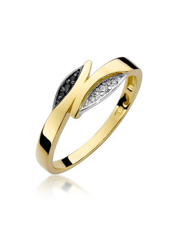 Yellow gold ring with diamonds DGBR12-JD-02