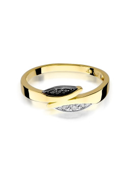 Yellow gold ring with diamonds DGBR12-JD-02