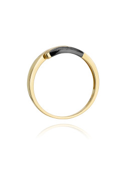 Yellow gold ring with diamonds DGBR12-JD-02