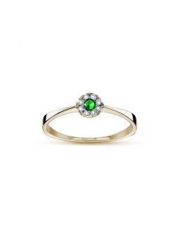 Yellow gold ring with emerald DGBR12-S-05