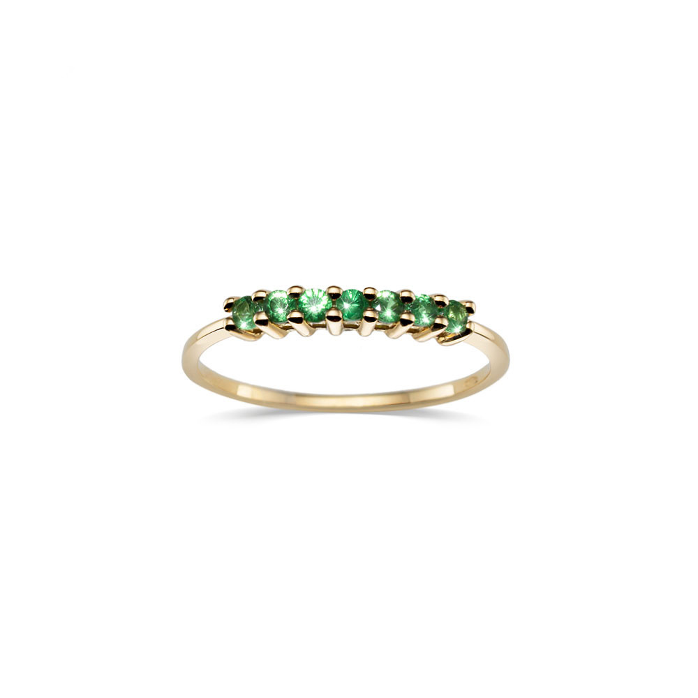 Yellow gold ring with tsavorite DGBR12-TS-01