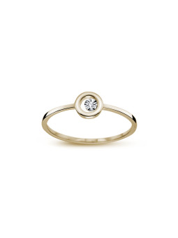 Yellow gold ring with diamond DGBR15-02