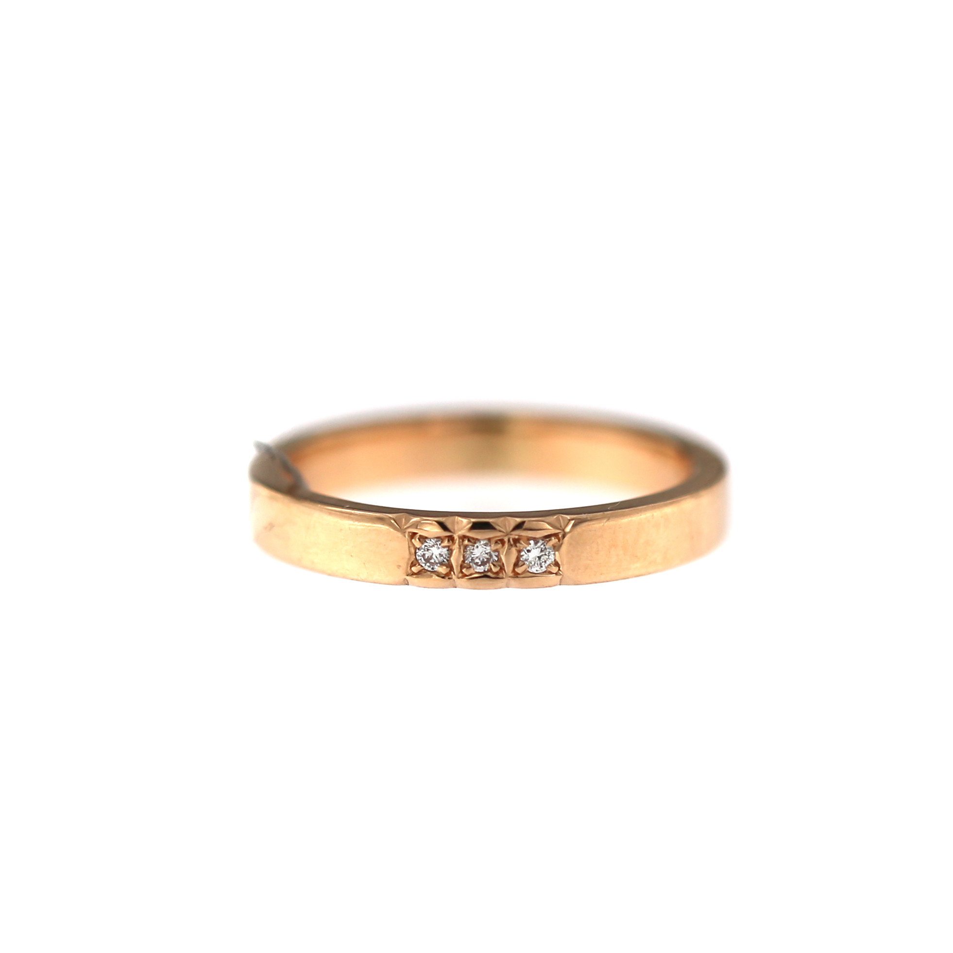 Rose gold ring with diamonds DRBR13-25