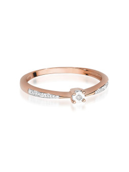 Rose gold engagement ring with diamonds DRBR14-11