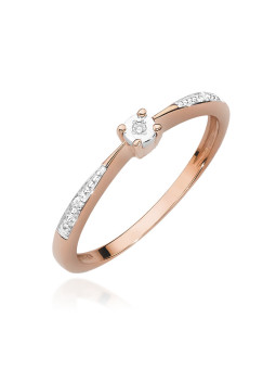 Rose gold engagement ring with diamonds DRBR14-11