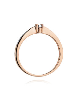 Rose gold engagement ring with diamonds DRBR14-11