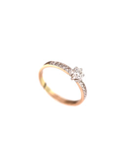 Rose gold engagement ring with diamonds DRBR14-13