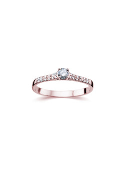Rose gold engagement ring with diamonds DRBR14-21