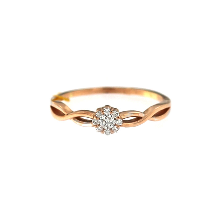Rose gold ring with diamonds DRBR10-03