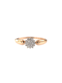 Rose gold engagement ring with diamonds DRBR09-15