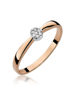 Rose gold engagement ring with diamonds DRBR09-16