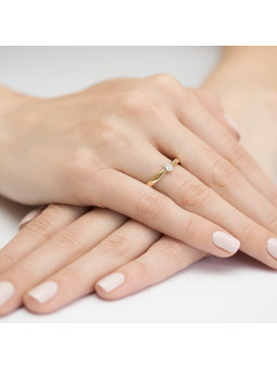 Rose gold engagement ring with diamonds DRBR09-16