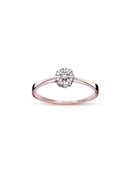 Rose gold engagement ring with diamonds DRBR09-18