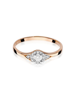 Rose gold engagement ring with diamonds DRBR15-15