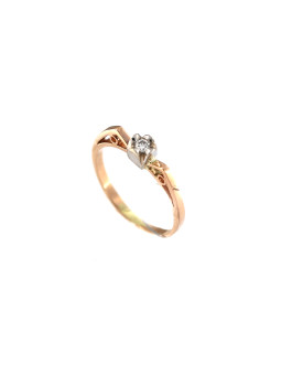 Rose gold ring with diamond...