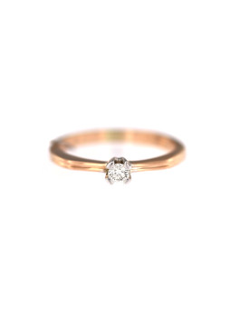 Rose gold engagement ring with diamond DRBR01-50