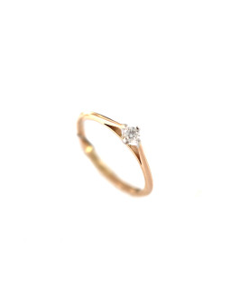 Rose gold engagement ring with diamond DRBR01-52 16MM