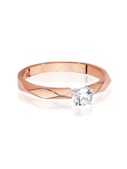 Rose gold engagement ring with diamond DRBR01-56