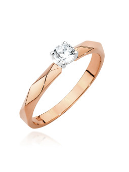 Rose gold engagement ring with diamond DRBR01-56