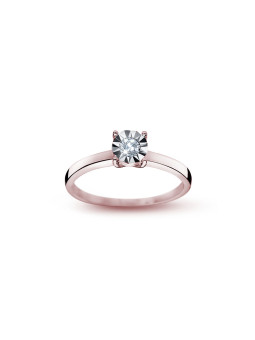 Rose gold engagement ring with diamond DRBR01-57