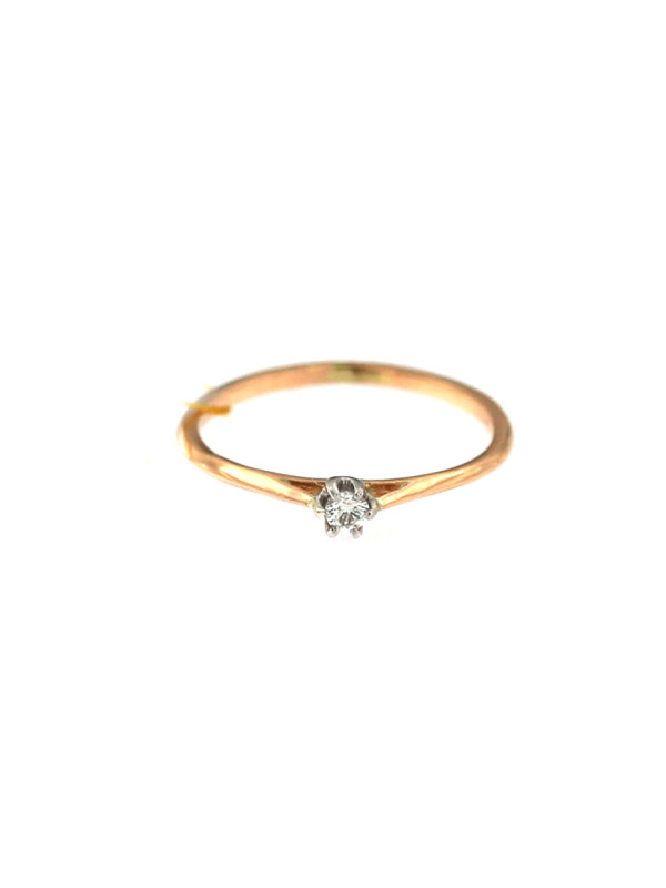 Rose gold ring with diamond DRBR02-23