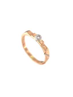 Rose gold ring with diamond...