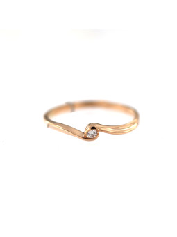 Rose gold ring with diamond...