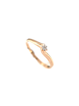 Rose gold ring with diamond...