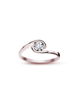 Rose gold ring with diamond DRBR10-30 16MM