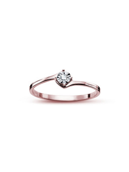 Rose gold ring with diamond...