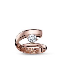 Rose gold ring with diamond...