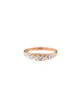Rose gold ring with diamonds DRBR14-14